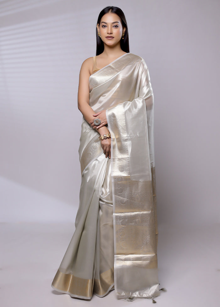 Gold Tissue Silk Saree With Blouse Piece