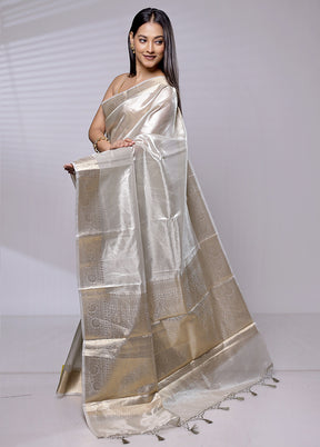 Gold Tissue Silk Saree With Blouse Piece