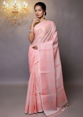 Pink Organza Saree With Blouse Piece