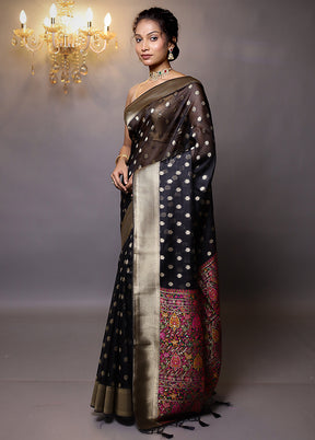 Black Organza Saree With Blouse Piece