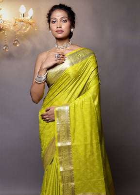 Green Dupion Silk Saree With Blouse Piece - Indian Silk House Agencies