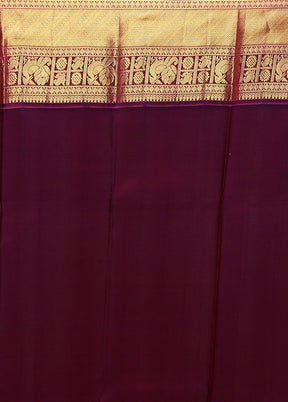 Green Handloom Kanchipuram Pure Silk Saree With Blouse Piece