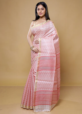 Cream Tussar Silk Saree With Blouse Piece