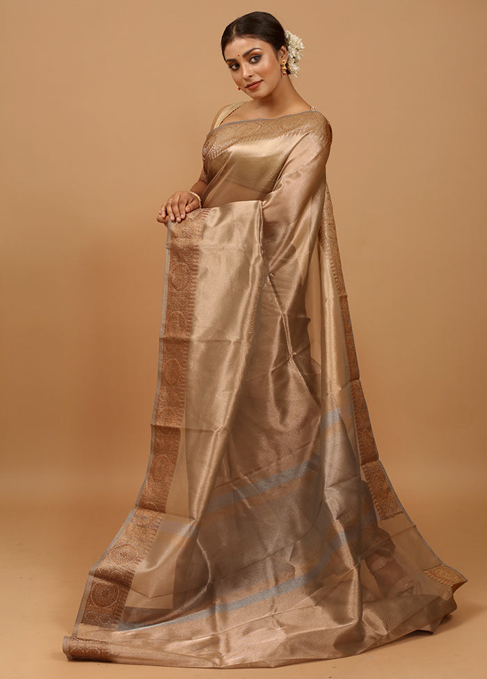 Gold Tissue Silk Saree With Blouse Piece