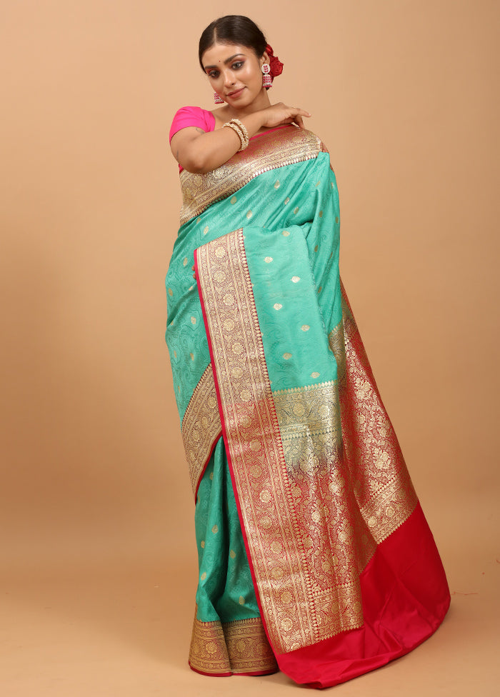 Pink Tanchoi Silk Saree With Blouse Piece