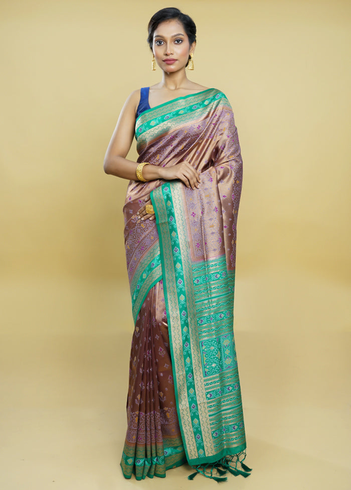 Purple Dupion Silk Saree With Blouse Piece