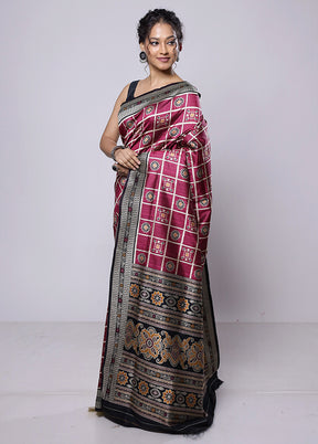 Purple Tussar Silk Saree With Blouse Piece