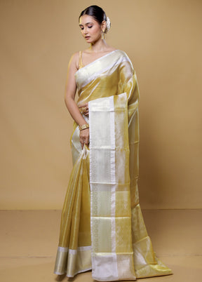 Gold Tissue Silk Saree With Blouse Piece