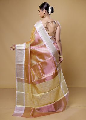 Gold Tissue Silk Saree With Blouse Piece