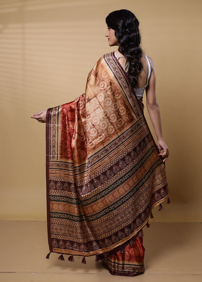 Multicolor Dupion Silk Saree With Blouse Piece