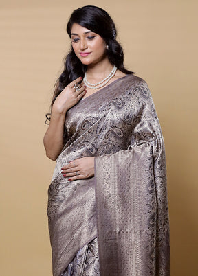 Cream Dupion Silk Saree With Blouse Piece