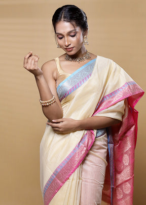 Pink Kota Cotton Saree With Blouse Piece