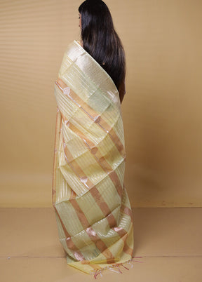 Rust Kora Silk Saree With Blouse Piece