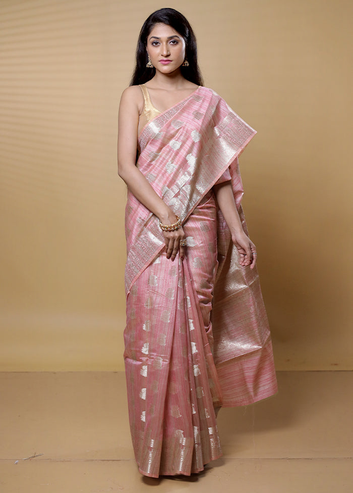 Pink Organza Saree With Blouse Piece