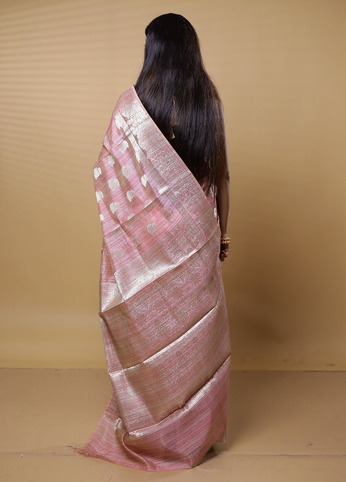 Pink Organza Saree With Blouse Piece