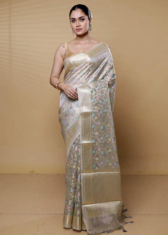 Gold Tissue Silk Saree With Blouse Piece