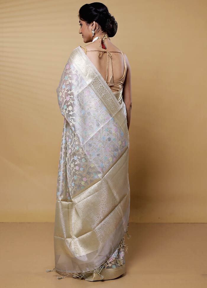 Gold Tissue Silk Saree With Blouse Piece