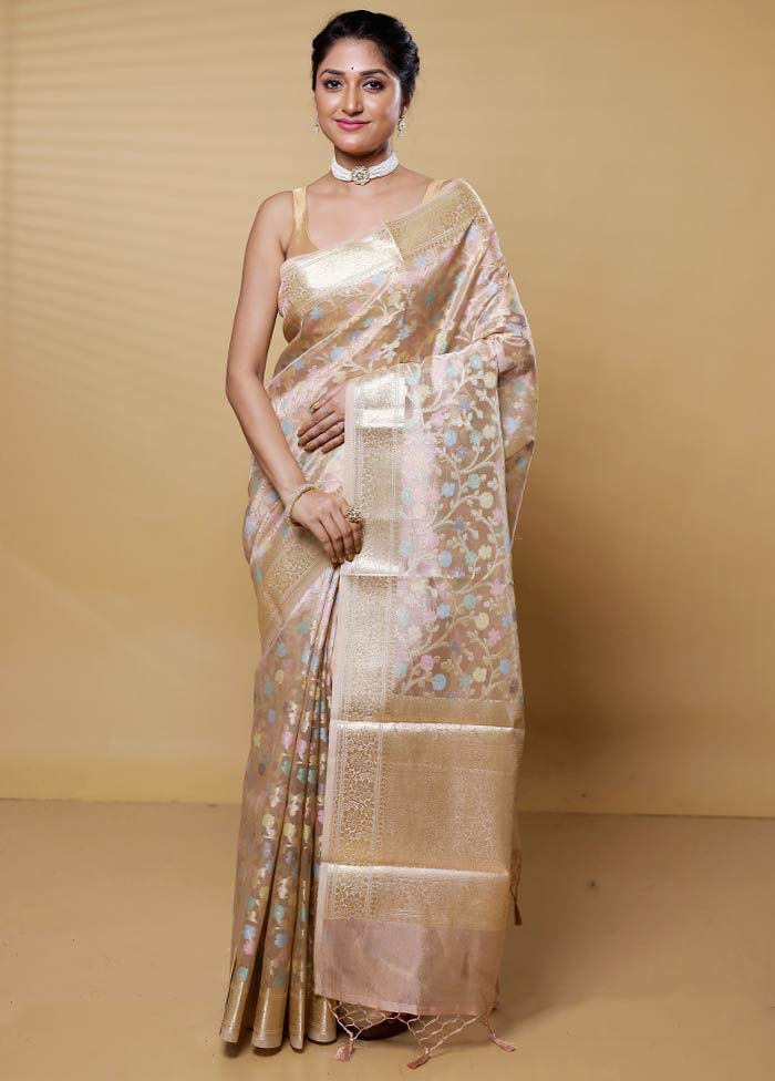 Gold Tissue Silk Saree With Blouse Piece