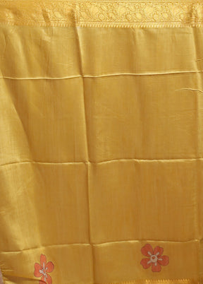 Brown Tussar Silk Saree With Blouse Piece