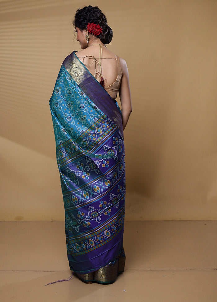 Multicolor Dupion Silk Saree With Blouse Piece