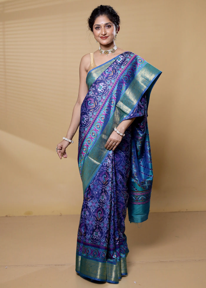 Multicolor Dupion Silk Saree With Blouse Piece