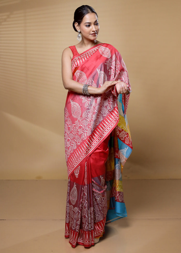 Pink Pure Bishnupuri Silk Saree Without Blouse Piece