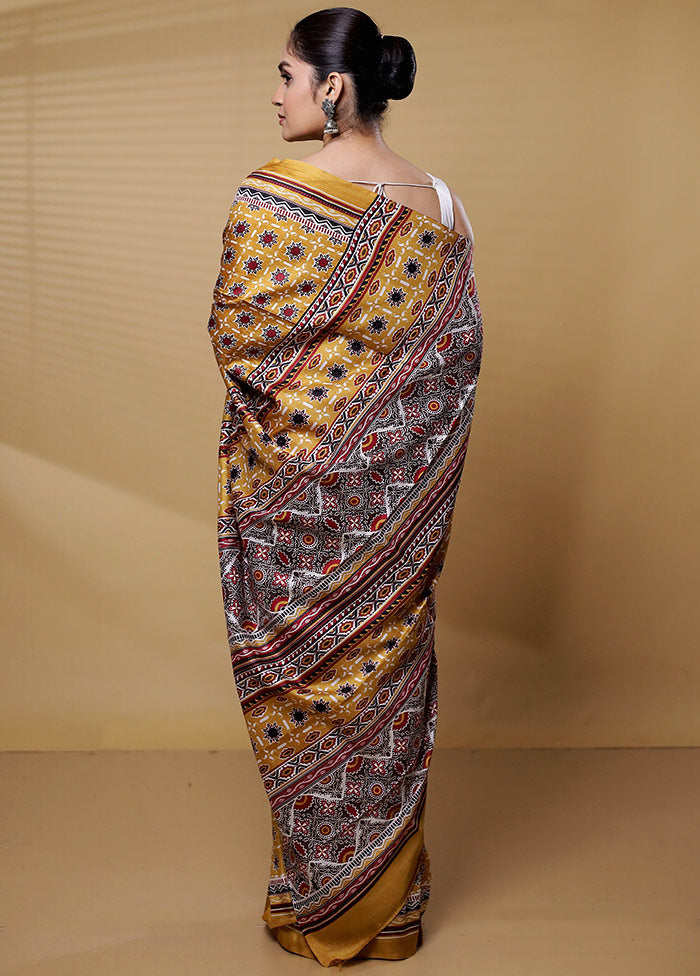 Yellow Pure Bishnupuri Silk Saree Without Blouse Piece