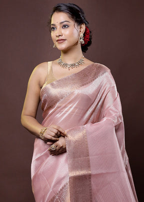 Pink Kota Cotton Saree With Blouse Piece