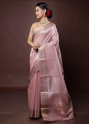 Pink Kota Cotton Saree With Blouse Piece