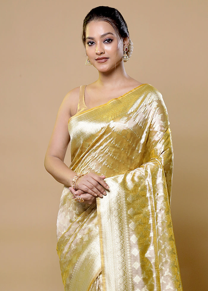 Gold Tissue Silk Saree With Blouse Piece