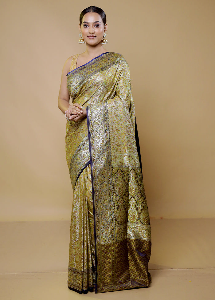 Cream Tanchoi Silk Saree With Blouse Piece