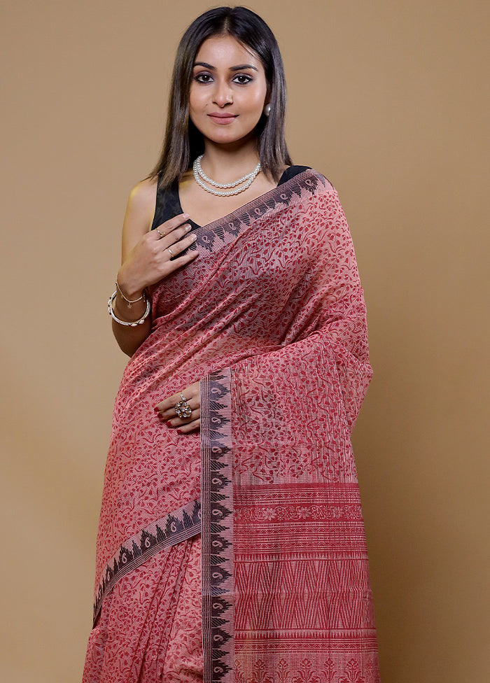 Pink Kota Cotton Saree With Blouse Piece