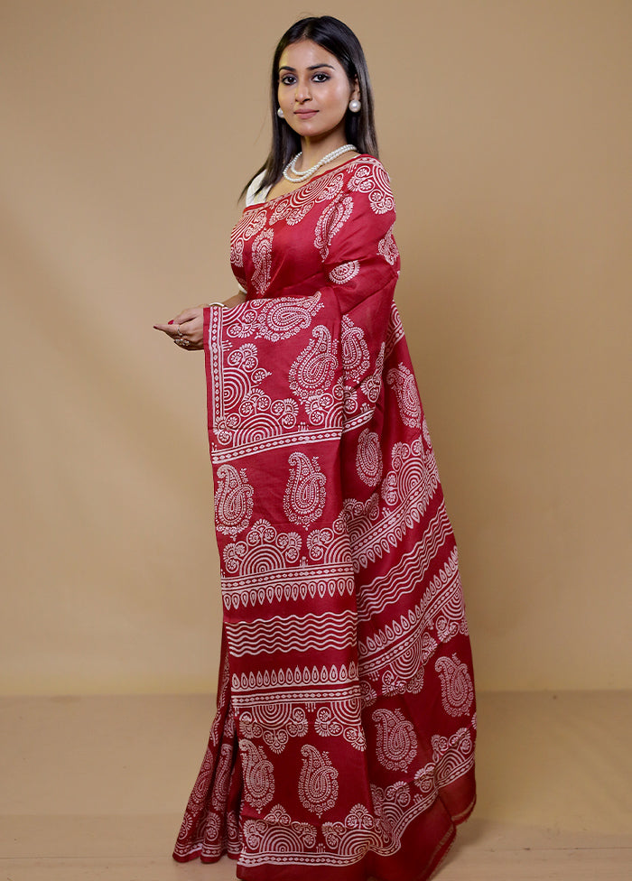 Pink Pure Bishnupuri Silk Saree Without Blouse Piece