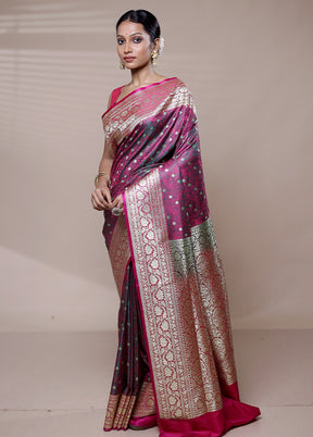 Pink Tanchoi Silk Saree With Blouse Piece