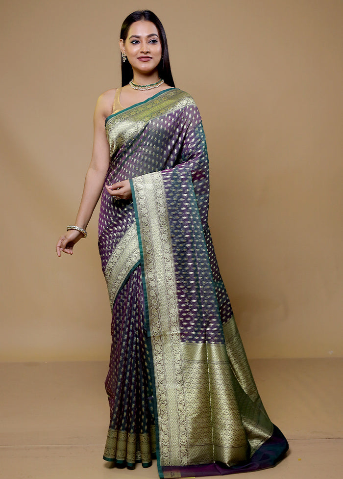 Grey Organza Saree With Blouse Piece