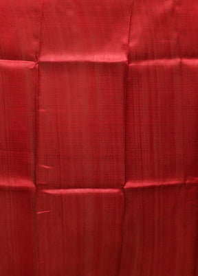 Red Printed Pure Silk Saree Without Blouse Piece