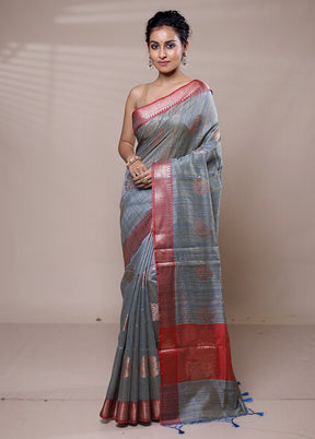 Pink Dupion Silk Saree With Blouse Piece