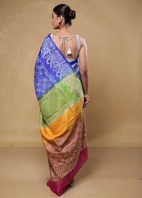 Green Pure Bishnupuri Silk Saree Without Blouse Piece