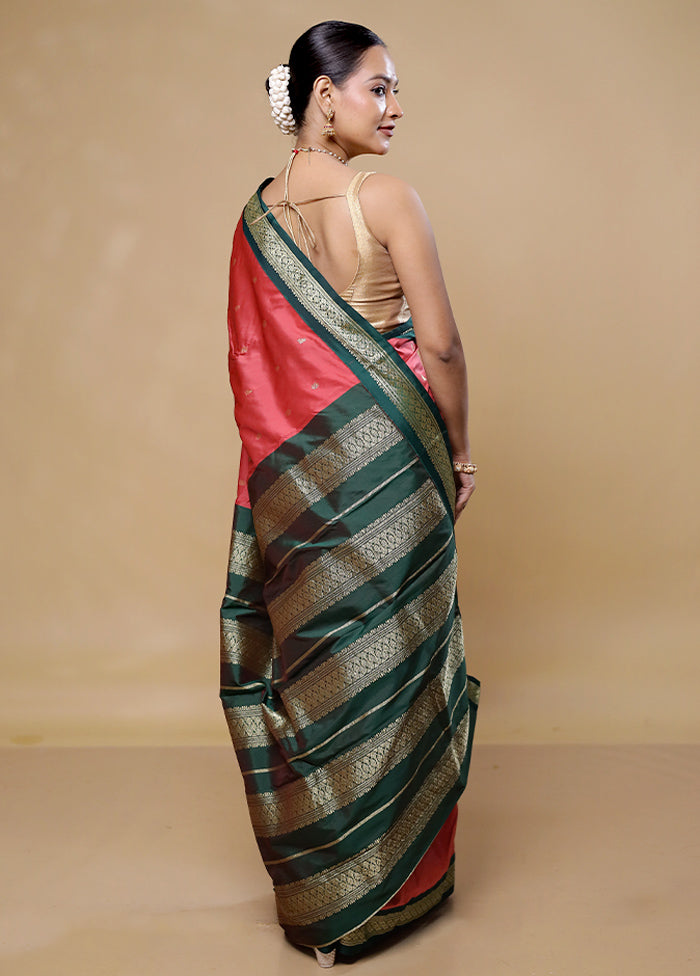 Red Kanjivaram Silk Saree With Blouse Piece