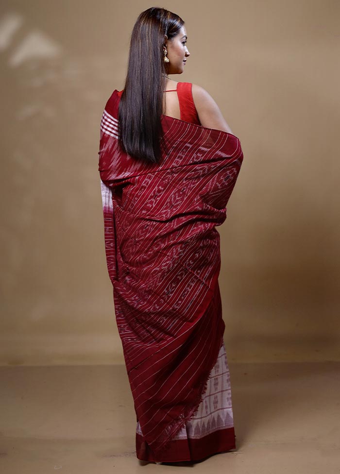 Red Pure Cotton Saree With Blouse Piece