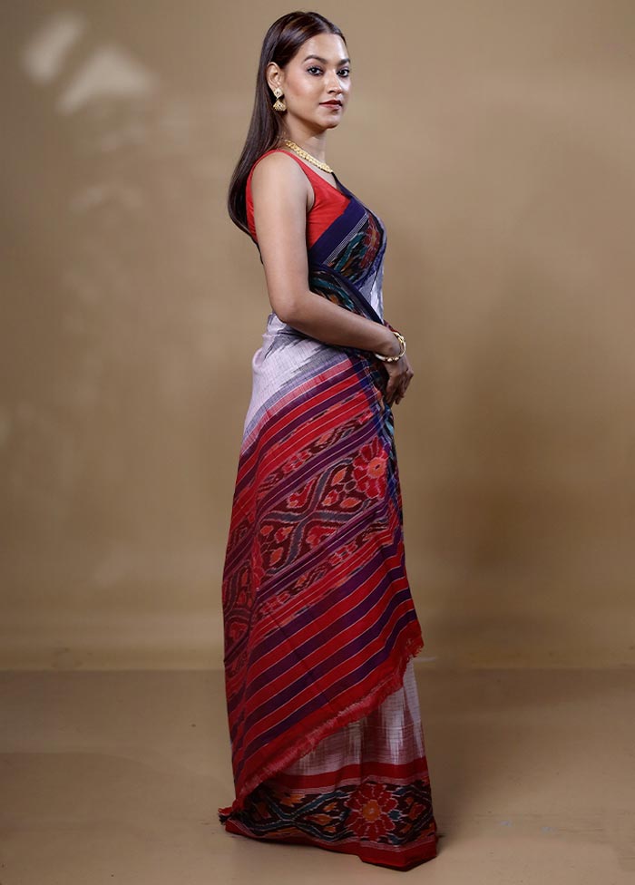 White Cotton Saree With Blouse Piece