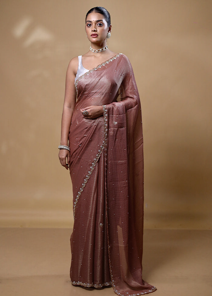 Grey Jimmy Choo Saree With Blouse Piece