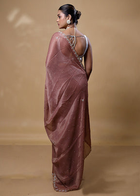 Grey Jimmy Choo Saree With Blouse Piece