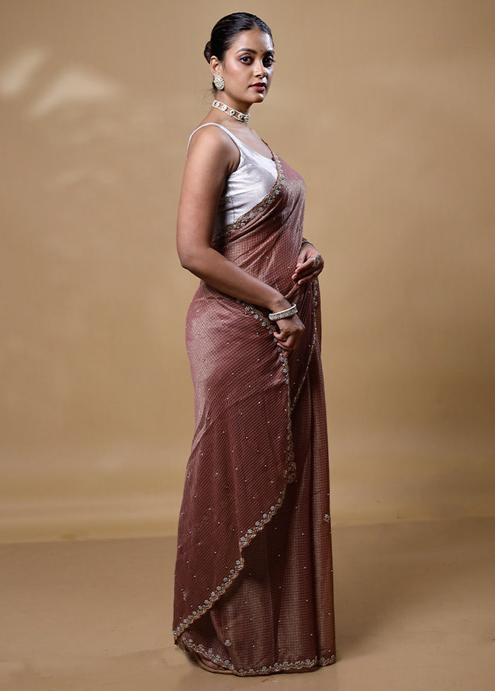 Grey Jimmy Choo Saree With Blouse Piece