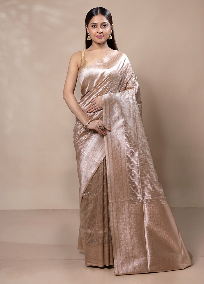 Golden Tissue Silk Saree With Blouse Piece