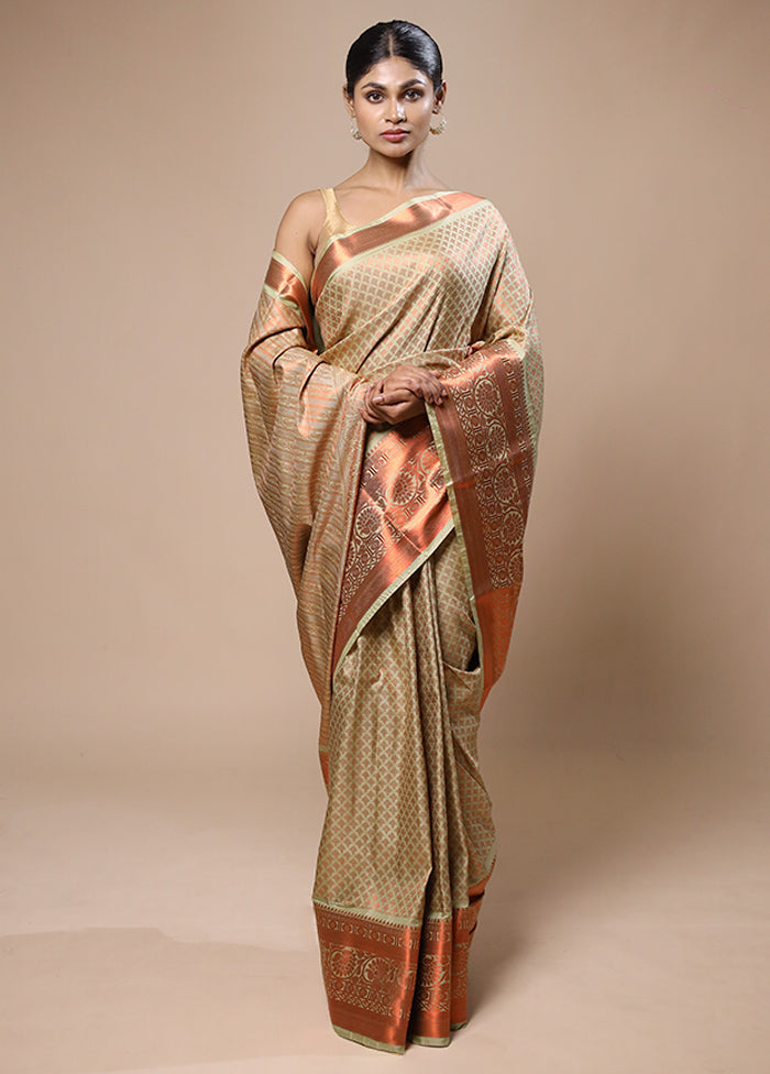 Green Kanjivaram Silk Saree With Blouse Piece