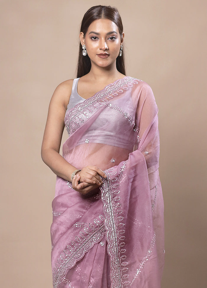 Pink Jimmy Choo Saree With Blouse Piece