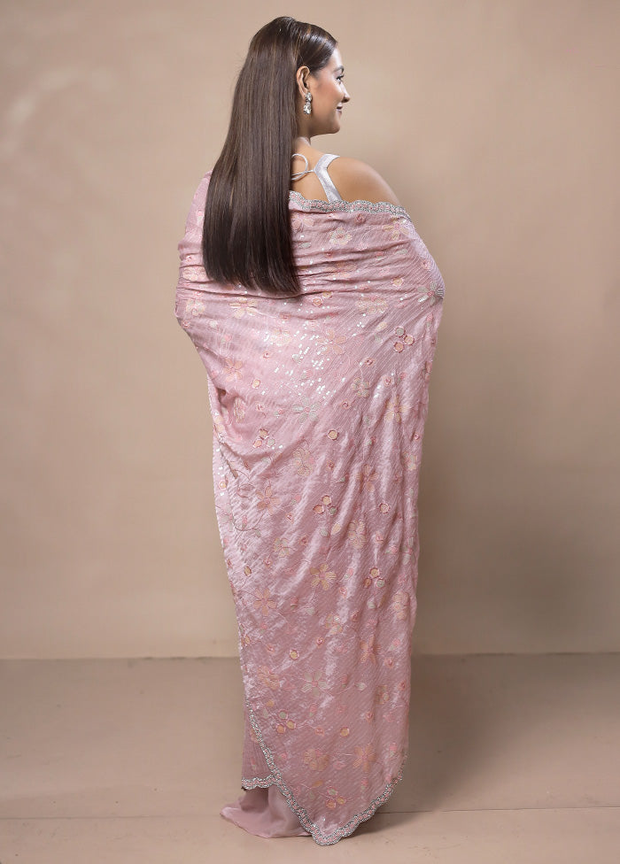 Pink Jimmy Choo Saree With Blouse Piece