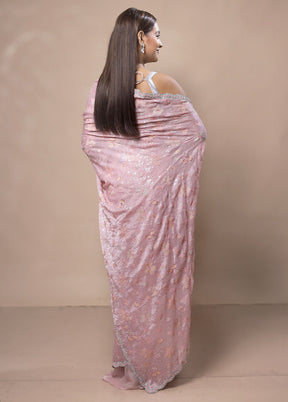 Pink Jimmy Choo Saree With Blouse Piece