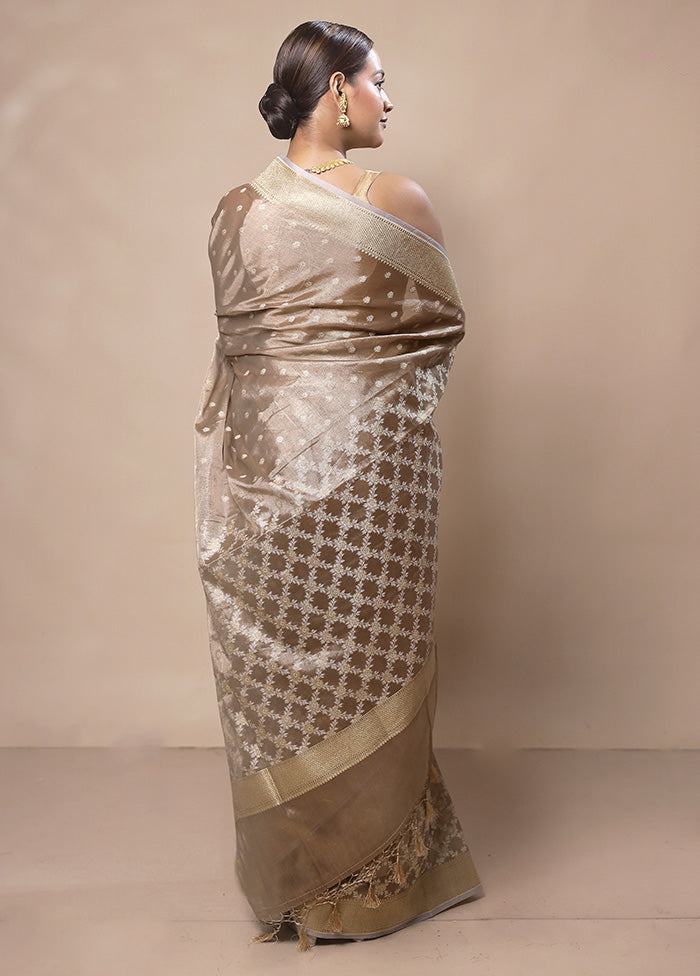 Golden Tissue Silk Saree With Blouse Piece